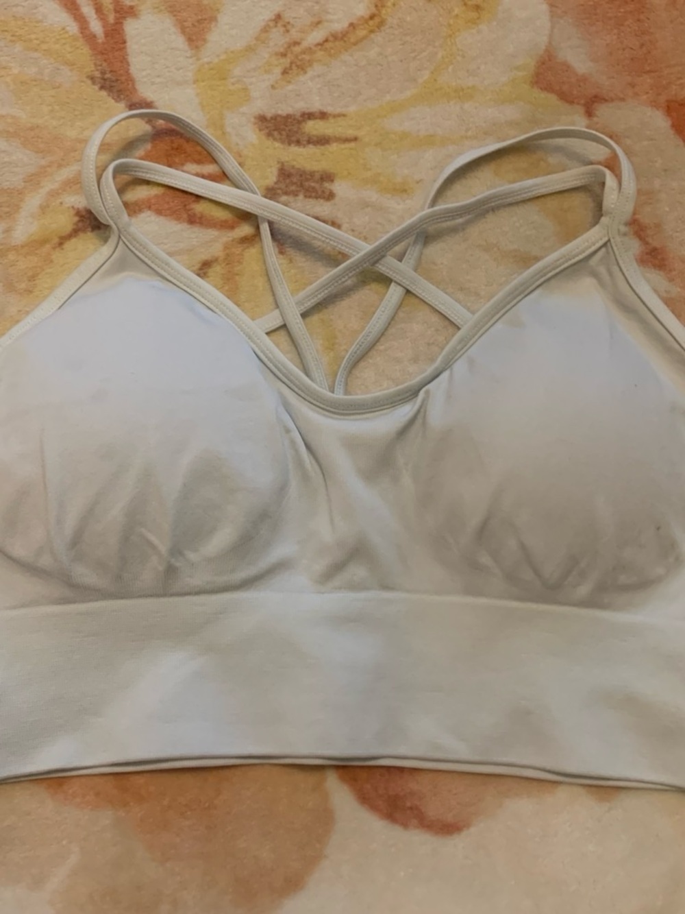Seamless Light Cream Strappy Bralette